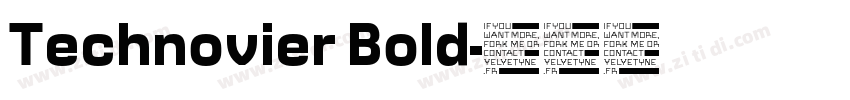 Technovier Bold字体转换